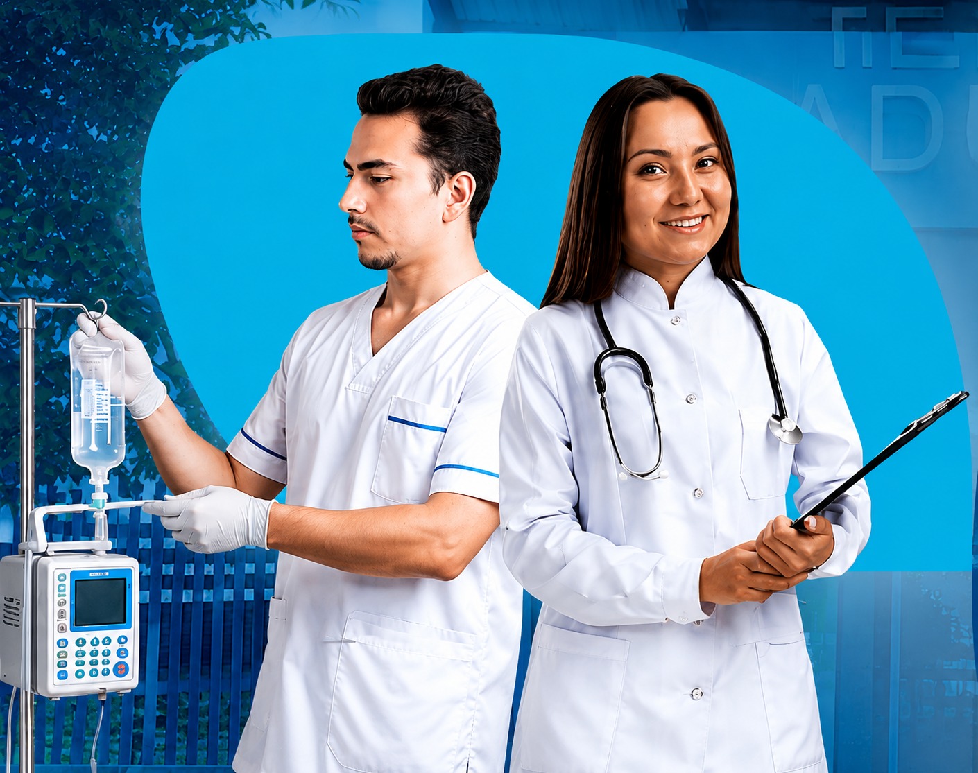 Estudiantes de Enfermería Técnica en práctica clínica